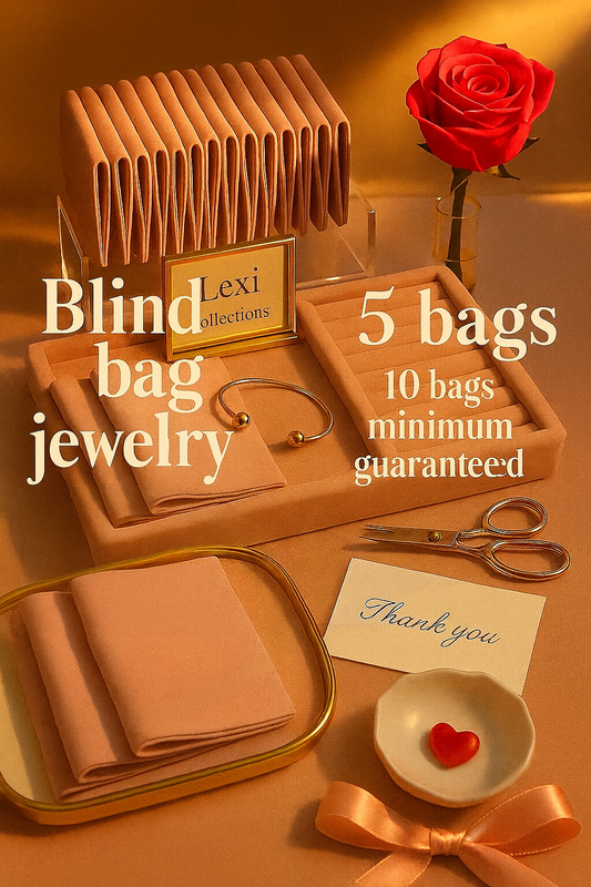 5 Bags Of 18K Gold Plated Jewelry Blind Bags